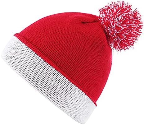 WYTong çocuk noel şapkaları Sonbahar Ve Kış Şapka Örme Santa Şapka Noel Örme Şapka Kızlar Ve Erkekler İçin