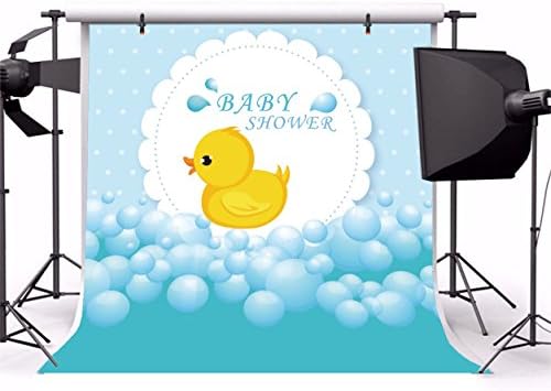 Leyiyi 4x4ft Fotoğraf Backdrop Lastik Ördek Bebek Duş Arka Plan Kabarcık Banyo Su Damlaları Odası İç Dekor Doğum Kutlama