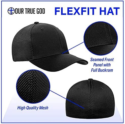 Bizim Gerçek Tanrı Çapraz Flexfit Şapka gündelik giyim için beyzbol şapkası Erkekler için Nefes Flex Fit Ultra Fiber