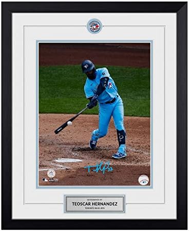 Teoscar Hernandez Toronto Blue Jays İmzalı 20x24 Çerçeve - İmzalı MLB Fotoğrafları