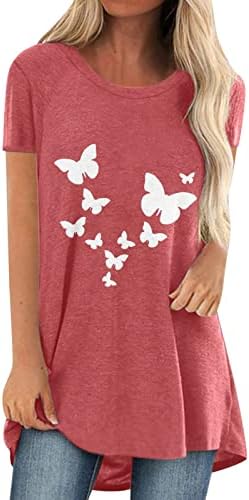 Kadın Uzun Kollu Gömlek Yaz Bayan Kısa Kollu Ekip Boyun Çiçek Petal baskılı tişört Üst Gömlek Kadın Uzun