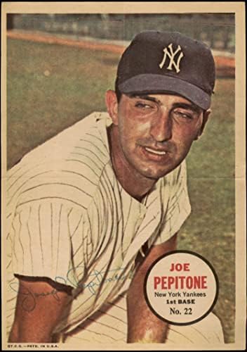 1967 Topps 22 Joe Pepitone New York Yankees (Beyzbol Kartı) ESKİ / MT Yankees