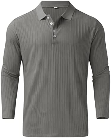 Uzun Kollu Hafif Gömlek Erkekler Erkek Rahat Sonbahar Çizgili Kumaş T Shirt Düğmesi Turn Down Yaka Uzun