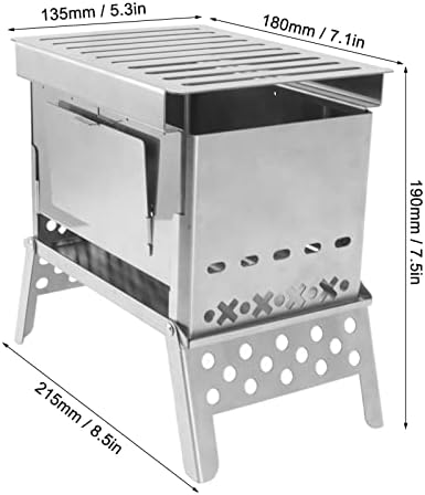 Katlanabilir barbekü ızgara, paslanmaz çelik Ayrılabilir barbekü pişirme ocağı açık Bahçe kamp piknik için