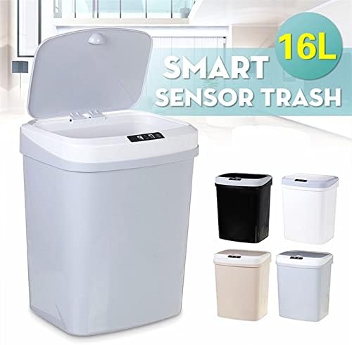 NUOPAIPLUS Akıllı sensörlü çöp kovası Can, 16L Taşınabilir Akıllı sensörlü çöp kovası Can Ev Mutfak USB Şarj Otomatik