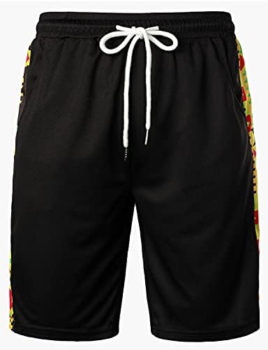 LucMatton erkek 2 Parça Kıyafetler Hipster Baskılı Patchwork Tee Gömlek ve şort takımı Spor Eşofman