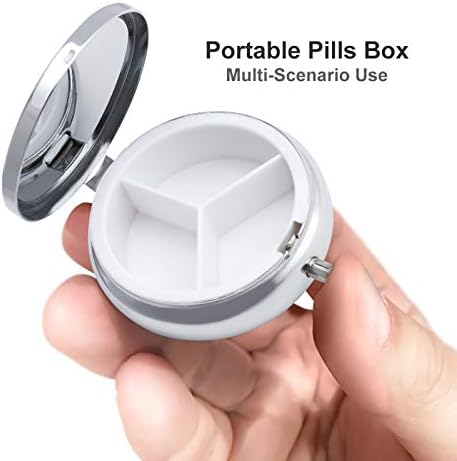 Hap Kutusu Noel Nokta Desen Yuvarlak İlaç tablet kılıfı Taşınabilir Pillbox Vitamin Konteyner Organizatör Hapları