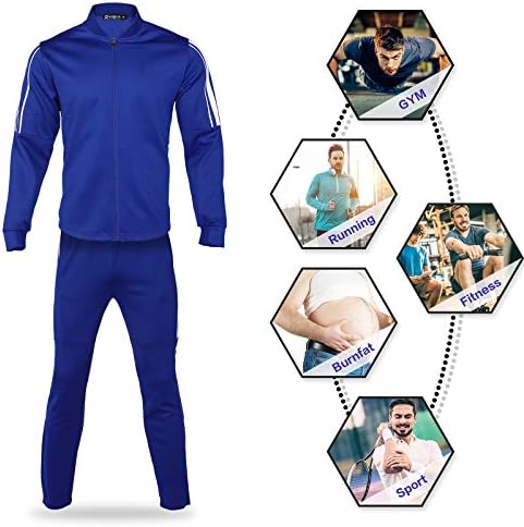 Erkek Rahat Eşofman Uzun Kollu Tam Zip Kapşonlu Atletik Spor koşu kıyafetleri Eşofman Erkekler için