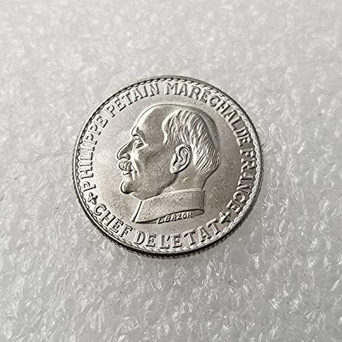 Antika el sanatları 1941 Fransa Darbe Gümüş Dolar hatıra parası 388