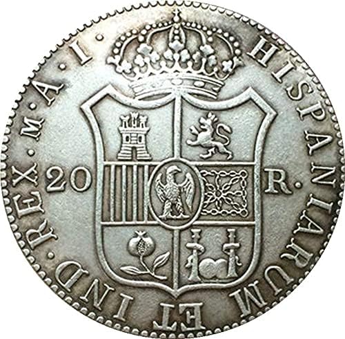 1809 İspanyol Sikke Bakır Kaplama Gümüş Antika Sikke Paraları El Sanatları CollectionCoin Koleksiyonu hatıra parası