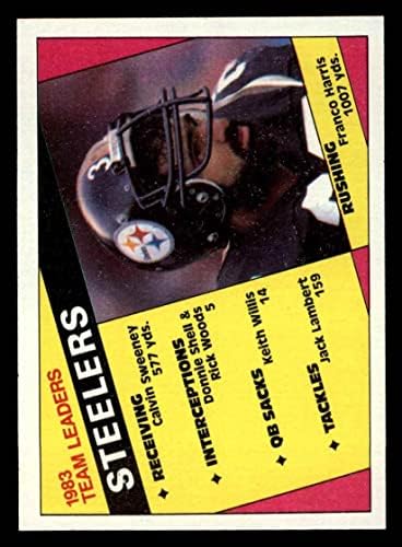 1984 Topps 159 Steelers Liderleri Franco Harris / Calvin Sweeney / Donnie Shell / Rick Woods / Keith Willis / Jack