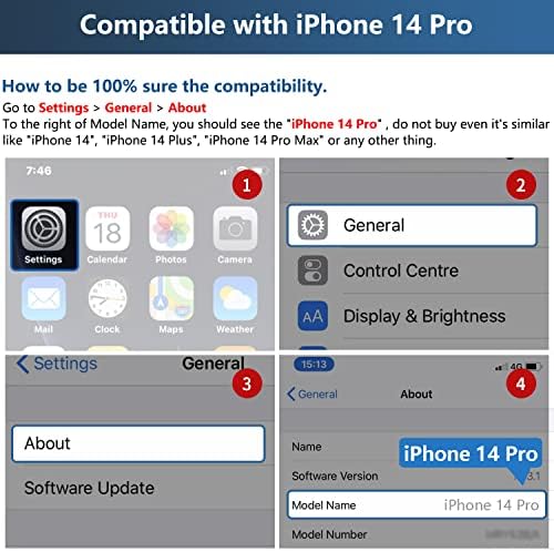 MODOS LOGİCOS Kılıf Apple iPhone 14 Pro 6.1, [Çıkarılabilir Cüzdan Folio] [2'si 1 arada] [Fermuarlı Nakit Saklama]
