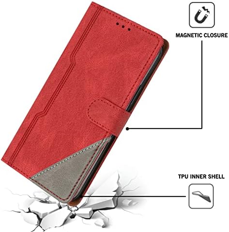 Koruyucu Kılıf Xiaomi Redmi 9A/Redmi 9AT Kılıf ile uyumlu, cüzdan Kılıf İnce PU Deri Telefon Kılıfı Flip Folio Deri