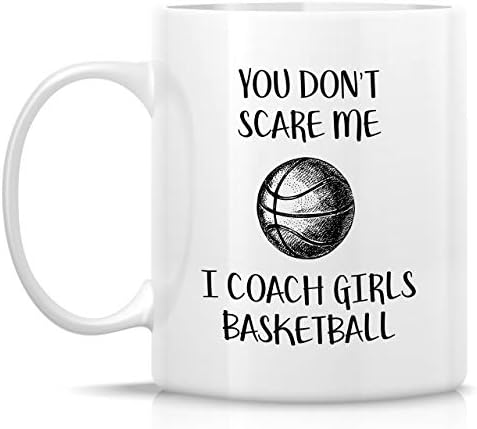 Retreez Komik Kupa-Beni Korkutma Ben Antrenör Kızlar Basketbol 11 Oz Seramik Kahve Kupaları-Komik, Alaycı, Alaycı,