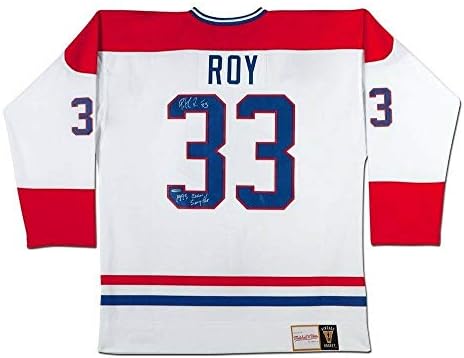 Patrick Roy İmzalı Mitchell & Ness Forması 93 Yazılı Kanadalılar Beyaz UDA İmzalı NHL Formaları
