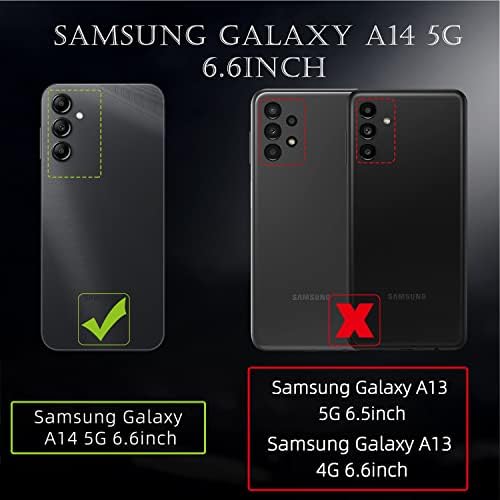 Zarif Choise için Samsung Galaxy A14 5G Durumda, Galaxy A14 5G telefon kılıfı Cüzdan ile kart tutucu, PU Deri Kart