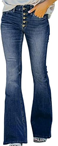 Jean Uzun Yelek Kadınlar için Çan kadın Kot Yüksek Zayıflama Dipleri Belli Streç Flare Pantolon kadın Kot Pantolon