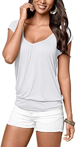 Yubnlvae Yaz Tişörtü Kadın Tişörtü Kare Boyun 2023 Nefes Kravat boya Artı Boyutu Kolsuz Moda Rahat