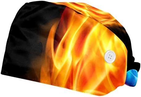 Yangın Su Çin Yin Yang çalışma Kapağı Düğmeleri Ve Ter Bandı Ayarlanabilir Kravat Geri Şapka Kadınlar İçin