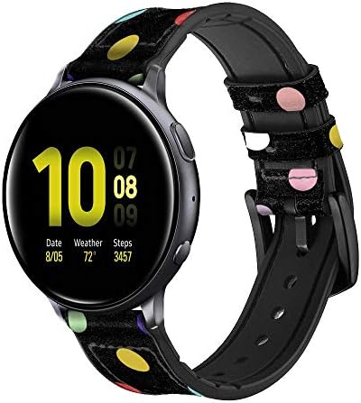 CA0816 Renkli Puantiyeli Deri ve Silikon Akıllı İzle Band Kayışı Samsung Galaxy İzle Watch3, dişli S3 Modelleri Dişli
