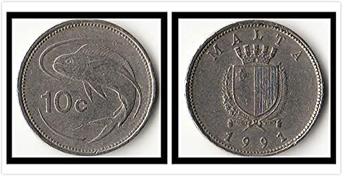 Avrupa Malta 10 Puan Sikke Yıl Rastgele Yabancı Paralar Hediye Koleksiyonu