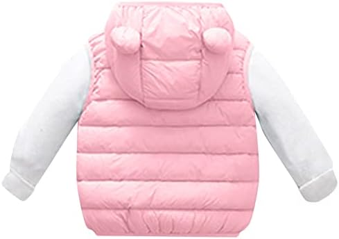 JJHAEVDY Bebek Erkek Kız balon ceket Kış Sıcak Polar kapitone ceket Ayı Kulaklar kapüşonlu ceket Hafif Dış Giyim