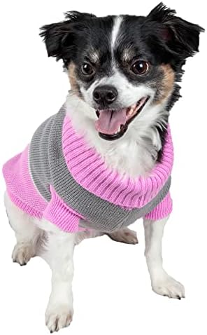 Pet Life ® Kar Tanesi Evcil Hayvan Kazağı-Kaplumbağa Boyunlu Tasarımcı Köpek Kazağı-Sıcak Tutmak için Tasarlanmış