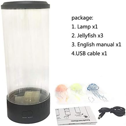 QFFL denizanası lambası Denizanası lav lambası, Kısılabilir akvaryum, LED ruh hali ışığı, Renk değiştirme, Doğum günü