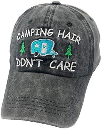 Waldeal kadın Işlemeli Ayarlanabilir Kamp Saç Umurumda değil Baba Şapka Kap Camper Hediye