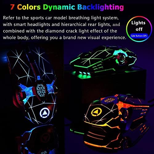 SMAİGE Oyun Faresi Kablolu [3200 DPI] [Solunum ışığı] Ergonomik Oyun USB Bilgisayar Fareleri RGB Oyun Masaüstü Dizüstü