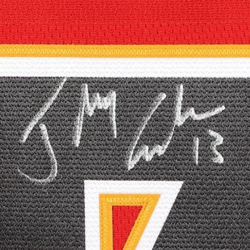 Johnny Gaudreau Calgary Flames İmzalı Kırmızı Fanatikler Ayrılıkçı Forması-İmzalı NHL Formaları