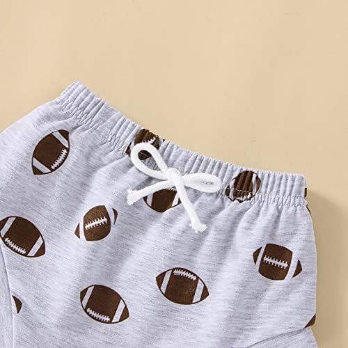 Bebek Erkek Bebek Futbol Kıyafeti Oyun Günü Baskı Kısa kollu tişört Üstleri ve Şort yaz giysileri Seti