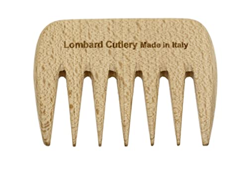 Lombard Çatal Bıçak Takımı Saç Tarağı Geniş Dişli Ahşap Afro Tarzı (Küçük)