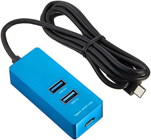 Digio2 Z4084 Tip-C USB 3.1 3 Bağlantı Noktalı Hub 120cm Mavi