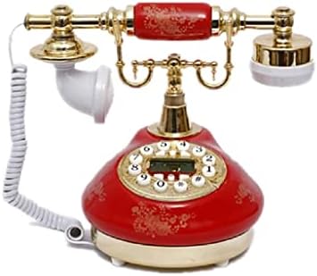 Yok Antika Telefon Sabit Eski Moda Telefonlar Düğme Kadranı, LCD ekran Klasik Seramik Retro Telefon