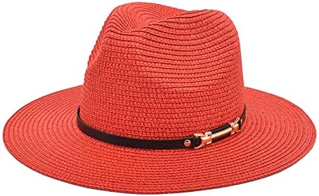 Erkekler & Kadınlar Kemer Toka Fedora Şapka Unisex Geniş Brim Disket Panama Şapka Açık Güneş Şapka Vintage Elbise