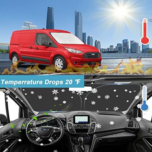 Ford Transit 2015-2023 için Vagon XL, Vagon XLT Kargo Aracı, Connect Van XL Cam Güneşlik Katlanabilir Güneş Gölge