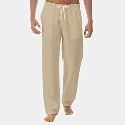 Erkek Bohemia Joggers Sweatpants Yaz Rahat plaj pantolonları Düz Renk İpli Bel Düz Bacak Baggy Pantolon
