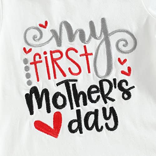 mlpeerw Bebek Erkek Bebek Kız Baba Anneler Günü Kıyafetler Çocuklar Kısa Kollu Mektup T-Shirt Şort Yaz 2 Adet giysi
