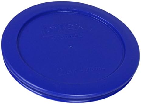 Pyrex 7200-PC 2 Su Bardağı Cadet Mavi Yuvarlak Plastik Gıda Saklama Kapağı-4'lü Paket