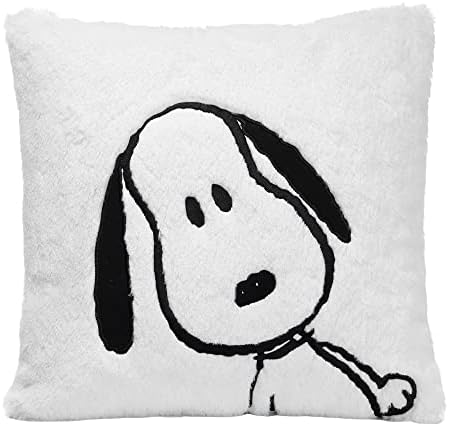 Kuzular ve Sarmaşık Klasik Snoopy Beyaz / Siyah Kürklü Dekoratif Kreş Atmak Yastık