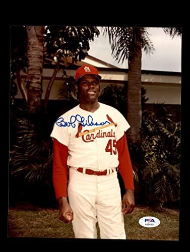 Bob Gibson PSA DNA Sertifikası İmzalı 8x10 Fotoğraf Kardinalleri İmzalı-İmzalı MLB Fotoğrafları