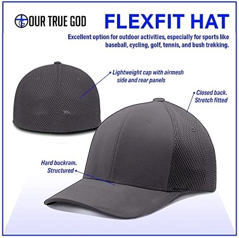 Bizim Gerçek Tanrı Çapraz Flexfit Şapka gündelik giyim için beyzbol şapkası Erkekler için Nefes Flex Fit Ultra Fiber