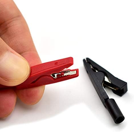10 Adet Kırmızı ve Siyah Yalıtımlı Güvenlik Multimetre Testi İlanlar Timsah Klipler Elektrik Mini Testi Timsah Kelepçe