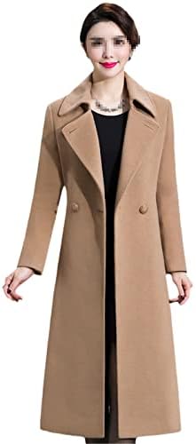Kış Kadın Yün Ceket Uzun Kollu Rahat Yün Karışımları Kadın Vintage Palto Katı Zarif Ceket Giyim