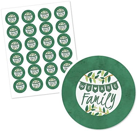 Aile Ağacı Birleşimi-Aile Toplantısı Partisi Daire Etiket Etiketleri - 24 Sayım