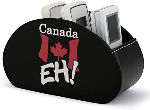 Kanada Bayrağı Eh Tv Uzaktan Kumanda Tutucular Makyaj Organizatör Kutusu PU Deri Ev Depolama Caddy Mağaza 5 Bölmeli