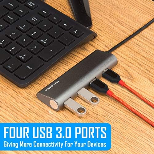 USB Hub 4-Port (5Gps) Aktarım Hızı Kingwin Veri Hub için Flash Sürücü ve kart okuyucu üzerinde MacBook Pro, Mac Bilgisayar,