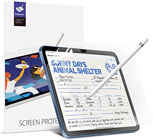 Fabunor [2 Paket Paperfeel Ekran Koruyucu iPad 10th Nesil 2022 (10.9 inç) ile Uyumlu, Kağıt Üzerinde Olduğu gibi Çizim