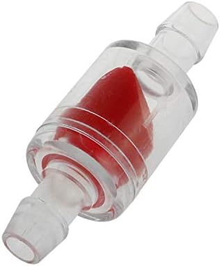 DGZZI Çek Valf 5 ADET Temizle Kırmızı Akvaryum Havayolu Plastik Tek Yönlü Çek Valf